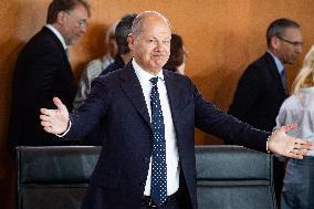 Weekly Cabinet Meeting At The Chancellery in Berlin