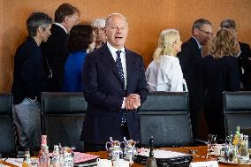 Weekly Cabinet Meeting At The Chancellery in Berlin