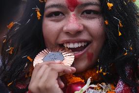 Nepali Paralympics Medal Winner Gets Rousing Welcome Back Home