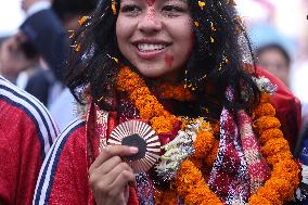 Nepali Paralympics Medal Winner Gets Rousing Welcome Back Home