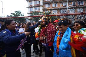 Nepal's Record Setting Paralympics Medalist Palesha Goverdhan Receives Heroic Welcome Back Home