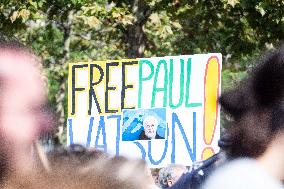 Demonstration In Support Of Paul Watson - Paris