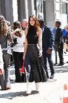 NYFW - Emily Ratajkowski Outside Proenza Schouler