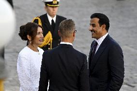 Emir of Qatar, Sheikh Tamim bin Hamad al-Thani during official state visit to Finland