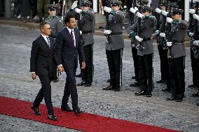 Emir of Qatar, Sheikh Tamim bin Hamad al-Thani during official state visit to Finland