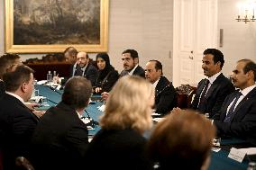 Emir of Qatar, Sheikh Tamim bin Hamad al-Thani during official state visit to Finland