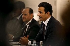 Emir of Qatar, Sheikh Tamim bin Hamad al-Thani during official state visit to Finland