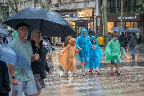 September Starts Rainy In Barcelona.