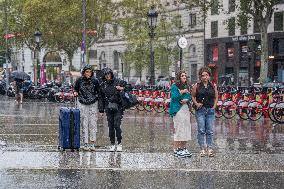 September Starts Rainy In Barcelona.