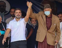 Leader Of The Opposition In Lok Sabha Rahul Gandhi Attends Election Rally In Dooru Anantnag