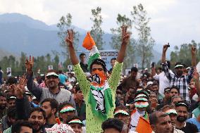 Leader Of The Opposition In Lok Sabha Rahul Gandhi Attends Election Rally In Dooru Anantnag