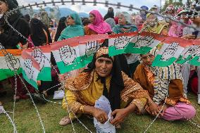 Leader Of The Opposition In Lok Sabha Rahul Gandhi Attends Election Rally In Dooru Anantnag