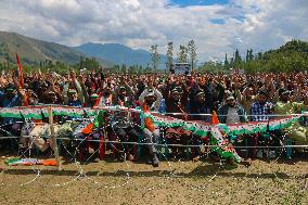 Leader Of The Opposition In Lok Sabha Rahul Gandhi Attends Election Rally In Dooru Anantnag