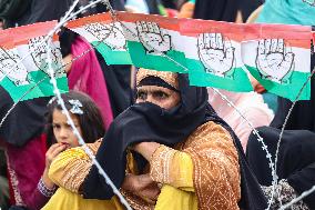 Leader Of The Opposition In Lok Sabha Rahul Gandhi Attends Election Rally In Dooru Anantnag