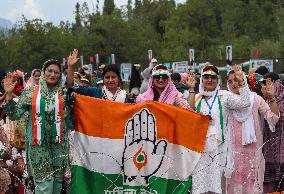 Leader Of The Opposition In Lok Sabha Rahul Gandhi Attends Election Rally In Dooru Anantnag