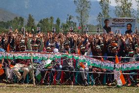 Leader Of The Opposition In Lok Sabha Rahul Gandhi Attends Election Rally In Dooru Anantnag