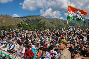 Leader Of The Opposition In Lok Sabha Rahul Gandhi Attends Election Rally In Dooru Anantnag