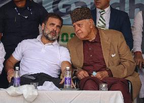 Leader Of The Opposition In Lok Sabha Rahul Gandhi Attends Election Rally In Dooru Anantnag