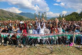 Leader Of The Opposition In Lok Sabha Rahul Gandhi Attends Election Rally In Dooru Anantnag