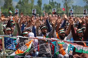 Leader Of The Opposition In Lok Sabha Rahul Gandhi Attends Election Rally In Dooru Anantnag