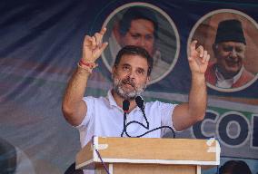 Leader Of The Opposition In Lok Sabha Rahul Gandhi Attends Election Rally In Dooru Anantnag