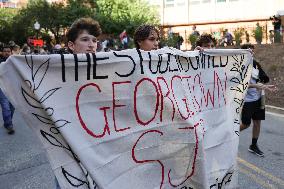 Pro-Palestine Demonstration At Georgetown University