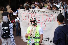 Pro-Palestine Demonstration At Georgetown University