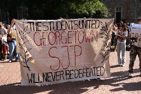 Pro-Palestine Demonstration At Georgetown University