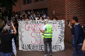 Pro-Palestine Demonstration At Georgetown University