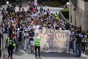 Pro-Palestine Demonstration At Georgetown University