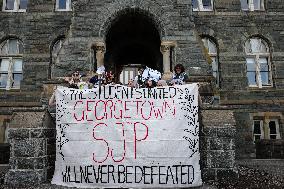 Pro-Palestine Demonstration At Georgetown University