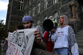 Pro-Palestine Demonstration At Georgetown University