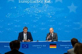 Federal Chancellor Of The Federal Republic Of Germany Olaf Scholz At The European Council