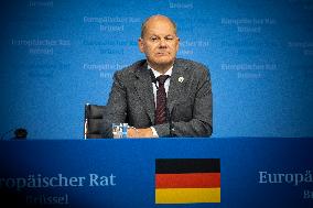 Federal Chancellor Of The Federal Republic Of Germany Olaf Scholz At The European Council