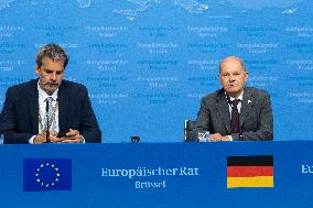 Federal Chancellor Of The Federal Republic Of Germany Olaf Scholz At The European Council