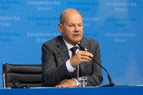 Federal Chancellor Of The Federal Republic Of Germany Olaf Scholz At The European Council