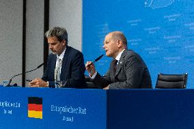 Federal Chancellor Of The Federal Republic Of Germany Olaf Scholz At The European Council