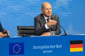 Federal Chancellor Of The Federal Republic Of Germany Olaf Scholz At The European Council