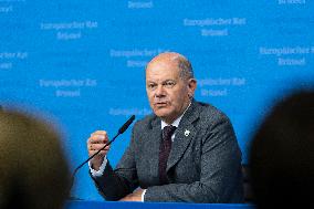 Federal Chancellor Of The Federal Republic Of Germany Olaf Scholz At The European Council