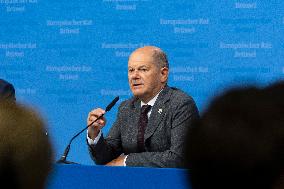 Federal Chancellor Of The Federal Republic Of Germany Olaf Scholz At The European Council