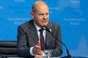 Federal Chancellor Of The Federal Republic Of Germany Olaf Scholz At The European Council