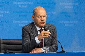 Federal Chancellor Of The Federal Republic Of Germany Olaf Scholz At The European Council