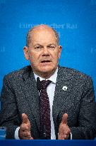 Federal Chancellor Of The Federal Republic Of Germany Olaf Scholz At The European Council