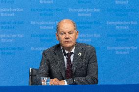 Federal Chancellor Of The Federal Republic Of Germany Olaf Scholz At The European Council