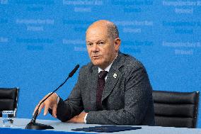 Federal Chancellor Of The Federal Republic Of Germany Olaf Scholz At The European Council