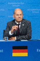 Federal Chancellor Of The Federal Republic Of Germany Olaf Scholz At The European Council