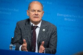 Federal Chancellor Of The Federal Republic Of Germany Olaf Scholz At The European Council