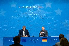 Federal Chancellor Of The Federal Republic Of Germany Olaf Scholz At The European Council