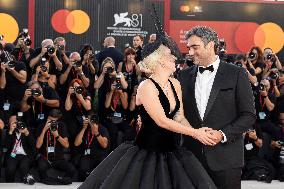 81st Mostra - Lady Gaga And Fiance Walk The Red Carpet