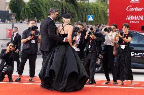 81st Mostra - Lady Gaga And Fiance Walk The Red Carpet